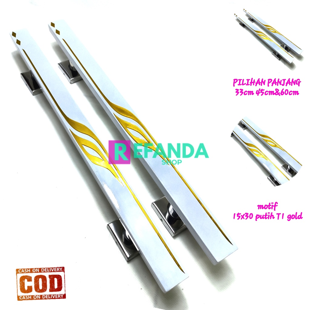 gagang handle tarikan perlekapan pegangan pintu rumah minimalis modern panjang 33cm 45cm dan 60cm mo