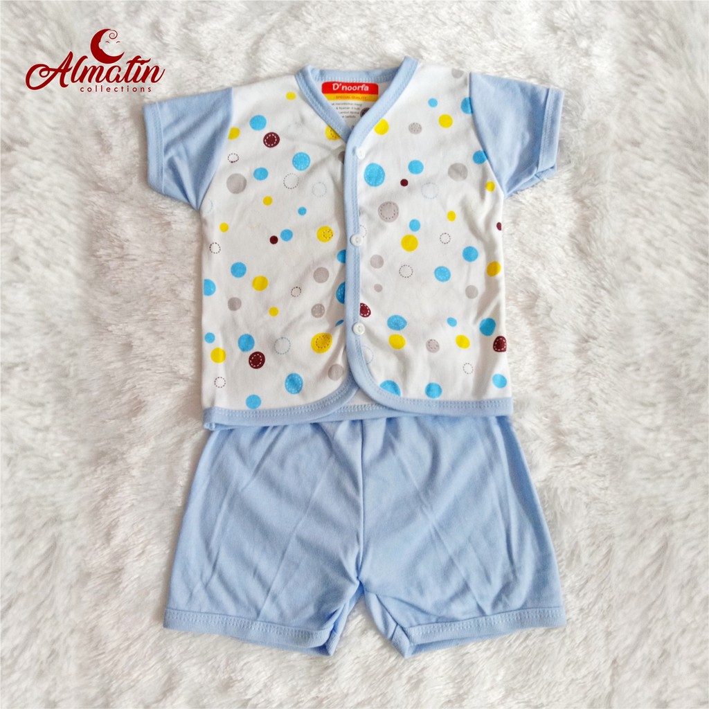 Atasan Baju Bayi Polkadot - Baju Bayi Almatin, Set Baju Bayi Tangan Pendek