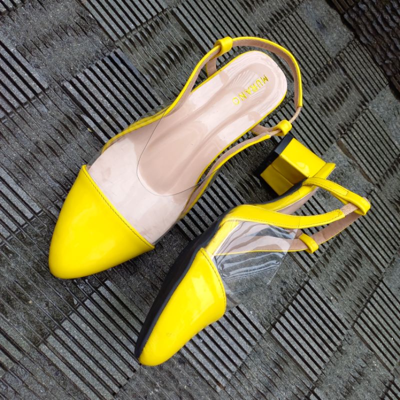 Murano Maudy Yellow Glossy Series Sepatu Big Size Jumbo 41-46