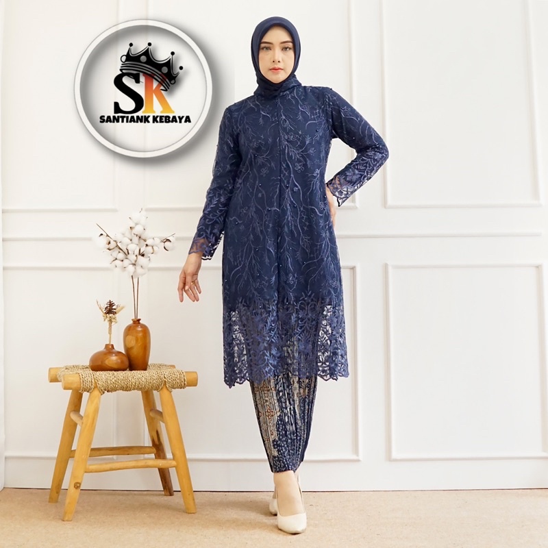 (BEST SELLER) Stelan Kebaya Tunik Busui Set Kebaya Wisuda Kebaya Modern Set Baju Kondangan Tunik Brokat Busui Terbaru