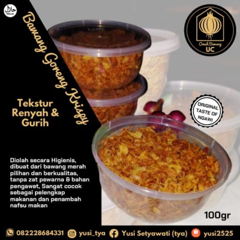 

Bawang Merah Goreng Original 100 gr, asli bawang merah