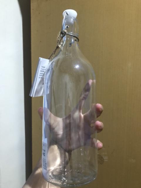 Botol Air Kaca 0.5 L Dan 1l Dengan Penutup