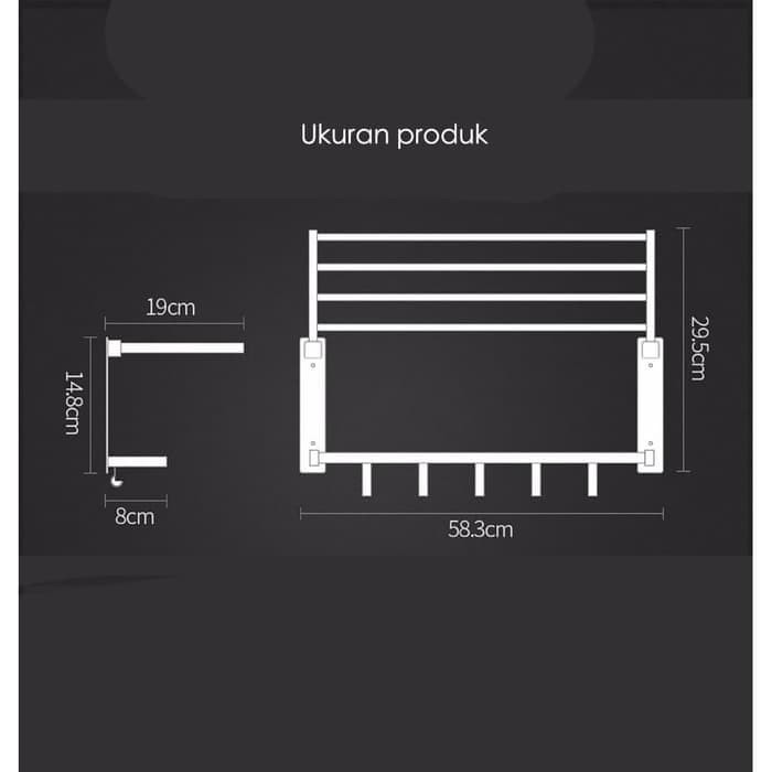 Gantungan Handuk Dinding  Aluminium