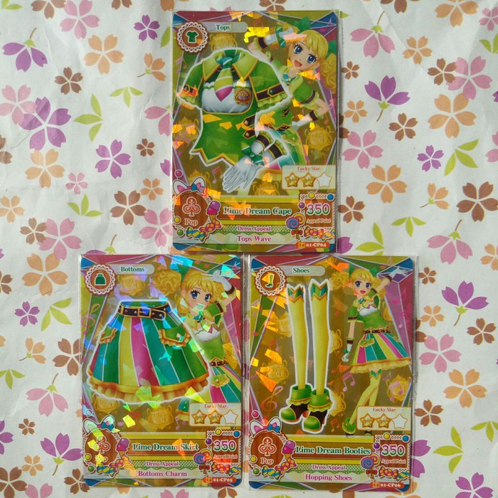 aikatsu cp set lime dream pop kii saegusa season 2 versi 1