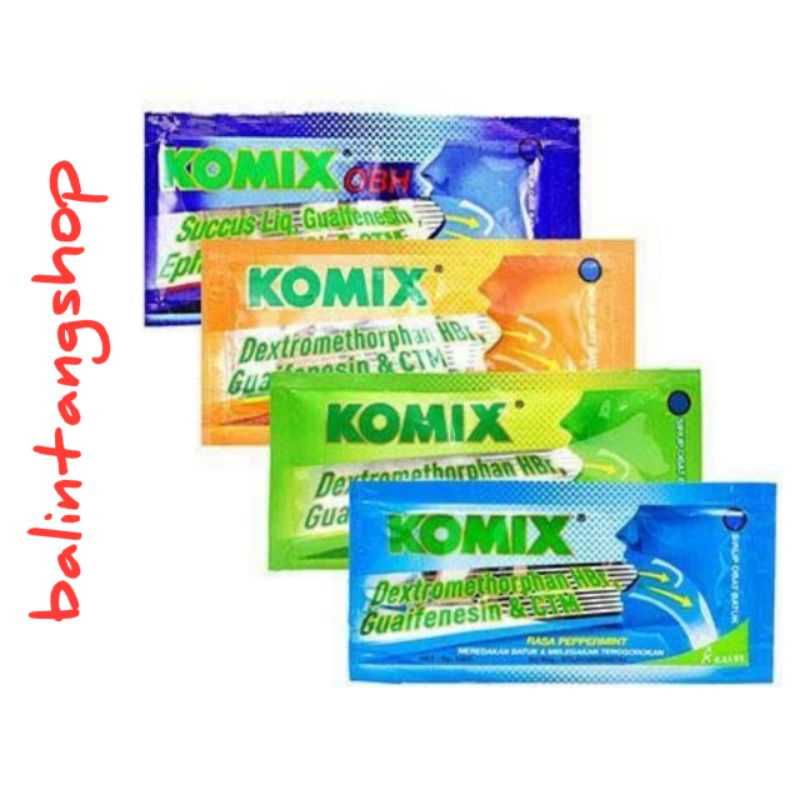 

5 PCS KOMIX SIRUP 7 ML / OBH / JAHE / JERUK / MINT / JUAL SATUAN