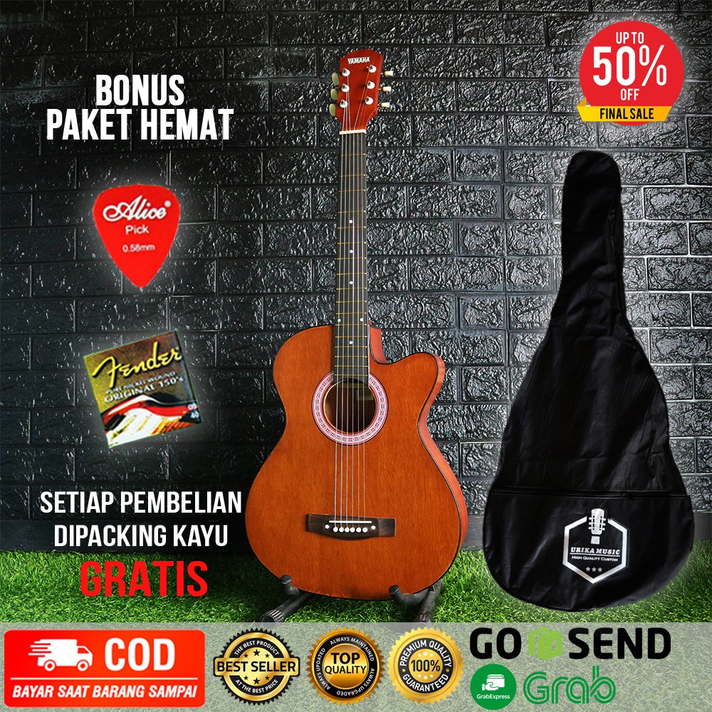 SIAP KIRIM GITAR AKUSTIK PEMULA CUSTOM MURAH BANYAK BONUS PAKET BUNDLING TERMURAH