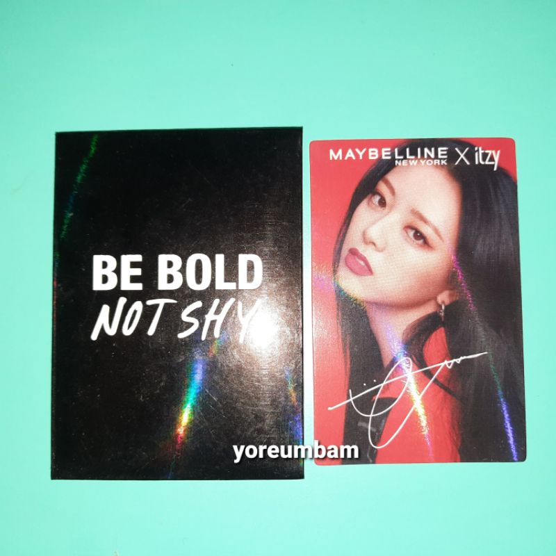 photocard pc yuna itzy x maybelline