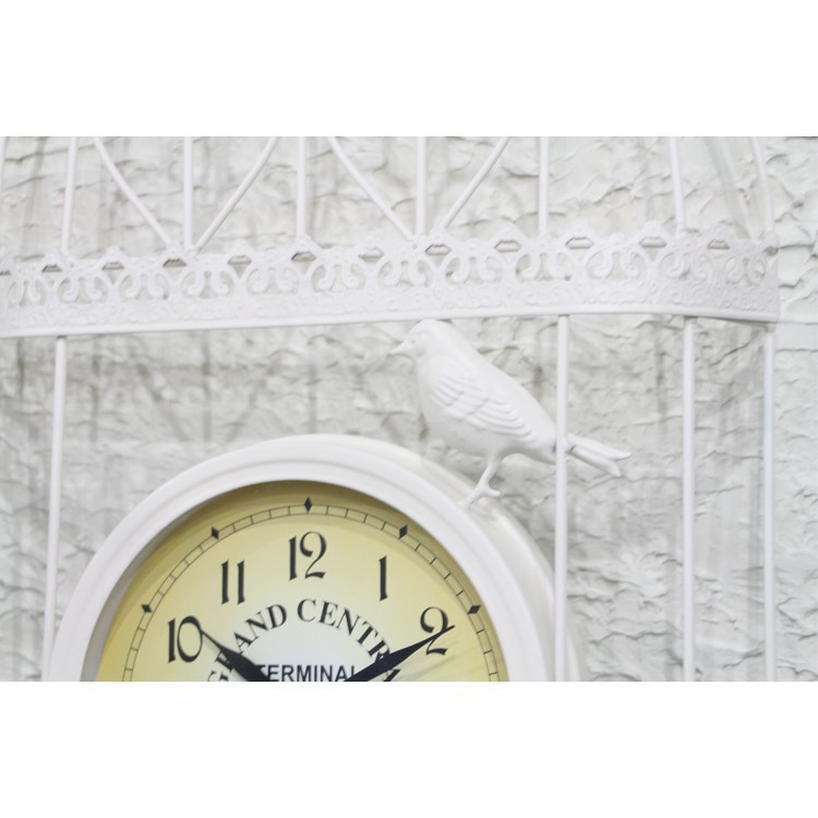 Jam Dinding Hias Sangkar Burung Vintage Retro / Bird Cage Wall Clock