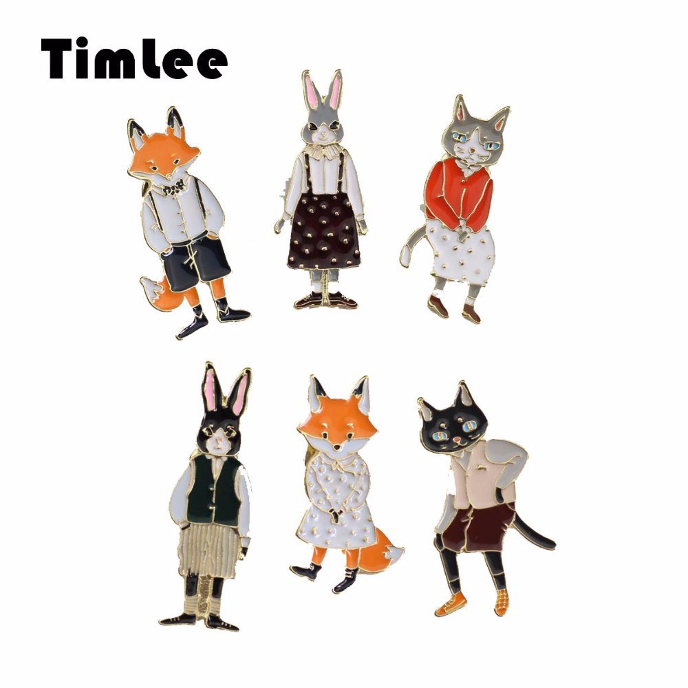 Perhiasan Bros Motif Kartun Kucing Kelinci Bahan Metal Shopee Indonesia