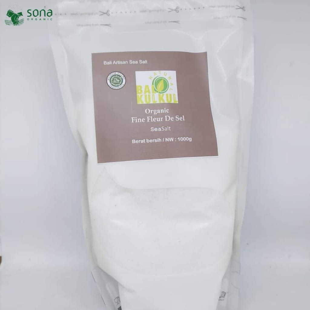 

Garam Laut Fine Fleur De Salt / Fine Grain 1000g - Natural Bali Kulkul