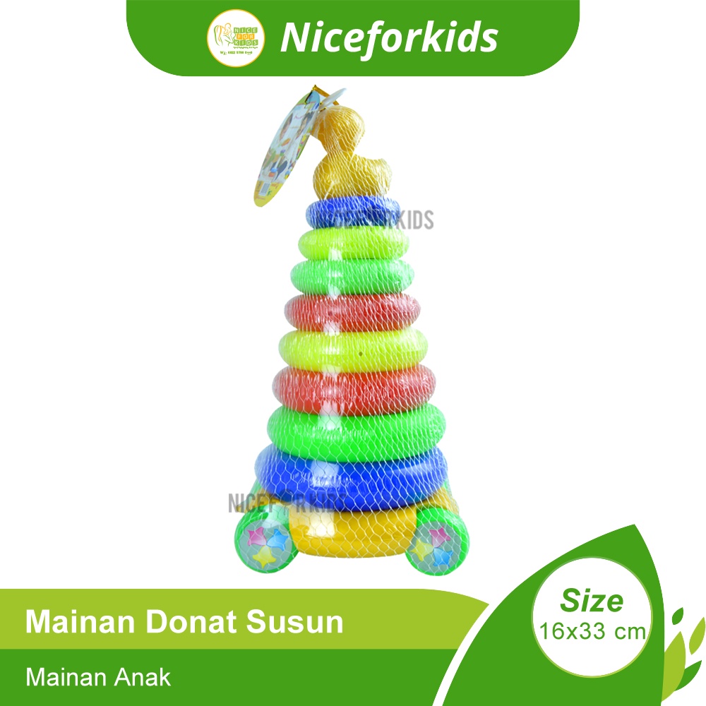 Mainan Donat Susun / Puzzle Donat / Tumpuk Ring Donat