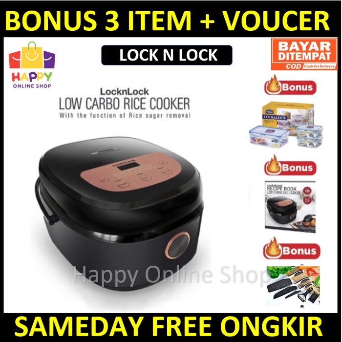 LOCK N LOCK Low Carbo Rice Cooker - Low Carb Ricecooker - Low Sugar