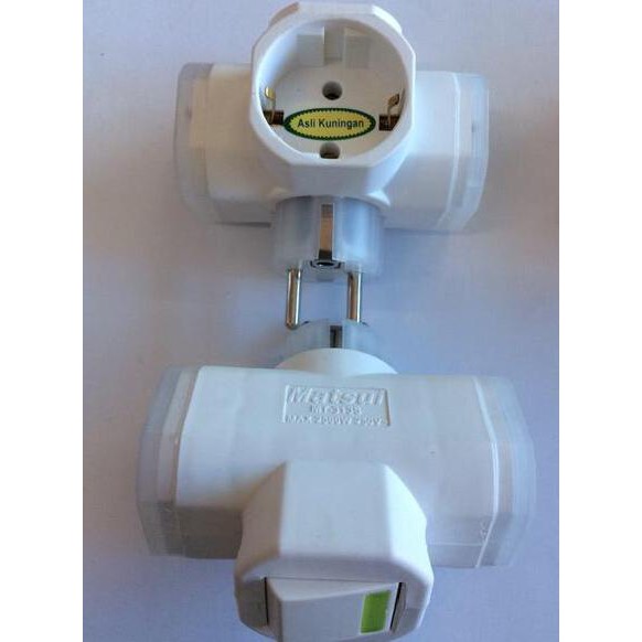 Termurah Colokan 3 Cabang T Arde On Off VYBA Hq Berkualitas