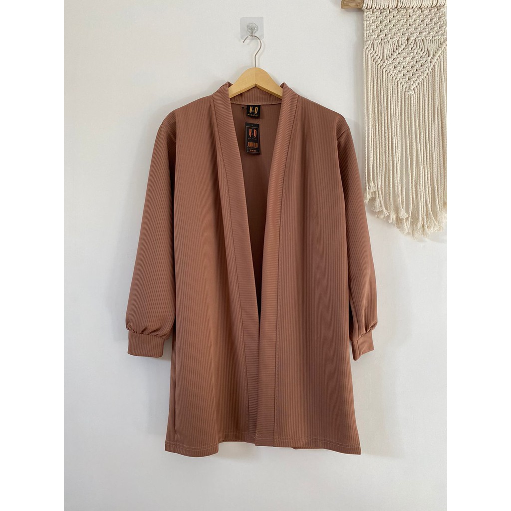 Erry Long Cardigan Knit | Kardigan Knit Premium-Erri Hazelnut