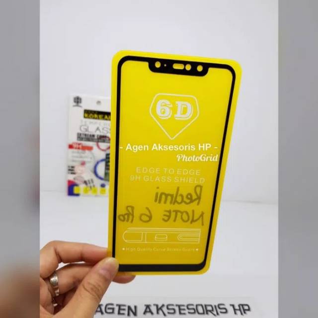 KOREAN Tempered Glass Redmi Note 6 Pro 6.26&quot; TG 5D Xiaomi Note 6 Pro FULL SCREEN Guard FULL GLUE