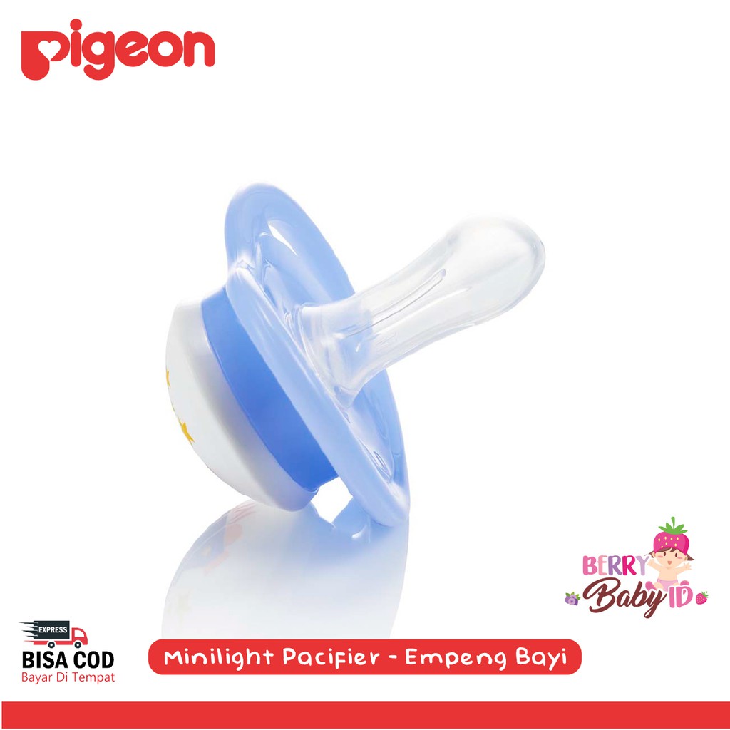 Pigeon Silicone Minilight Pacifier Empeng Dot Soother Bayi Size S M L Berry Mart