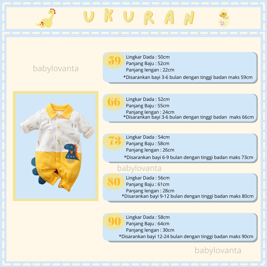 [COD] jumper bayi lucu motif DINO KUNING DAN ABU import / jumper  0-2 tahun / baju bayi laki-laki lucu/Babylovanta