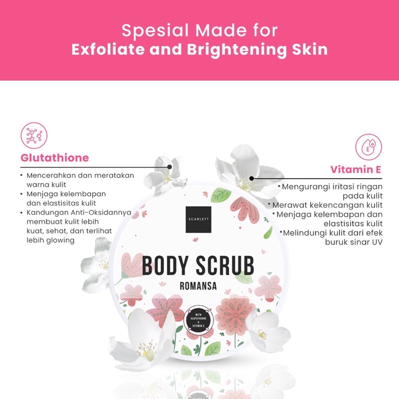 SCARLETT WHITENING BODY SCRUB / LULUR BADAN SCARLET