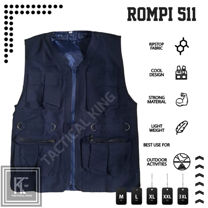 Rompi Motor Vest Pria Anti Angin Dan Air Multifungsi Korea Style Premium Quality