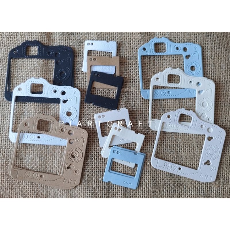 

Frame Kamera ( isi 12 pcs) dies cut /cut dies - DIY Scrapbook / journal vintage / album