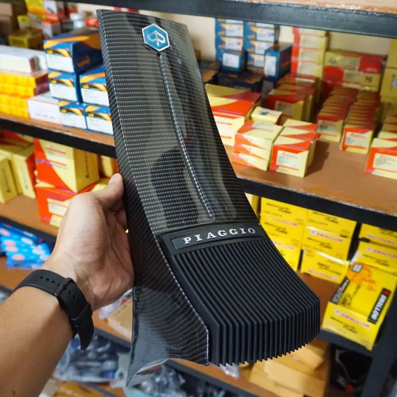 Hidung Horncase Piaggio Vespa Excel Set Motif Carbon
