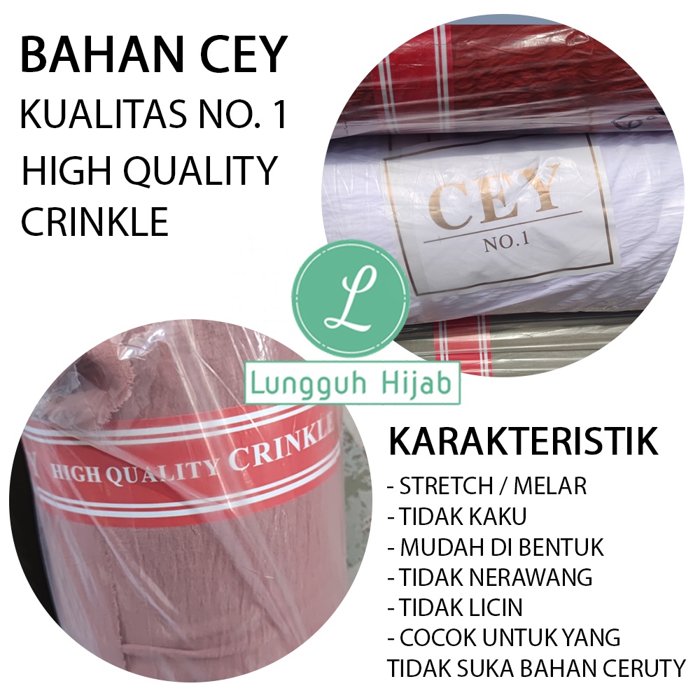 PASHMINA CRINKLE AIR FLOW  BAHAN CEY HIGH QUALITY CRINKLE