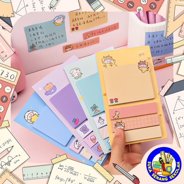 

Sticky Note / Pembatas Buku Karakter Lucu 4 In 1 AT0073