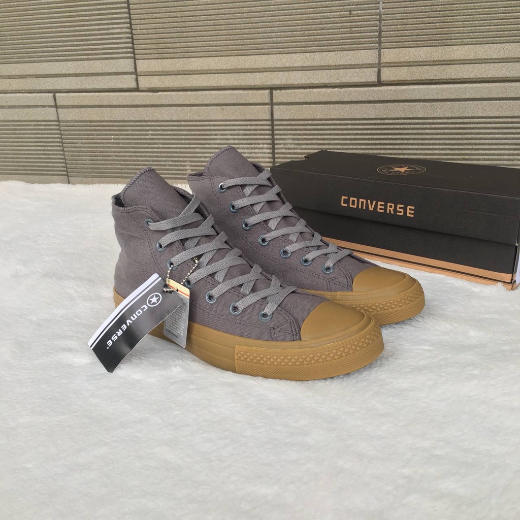 Promo Sepatu Sneakers Converse All Star CT High Warna Abu Gumb Tinggi Boot Pria Wanita Warna Abu Gre