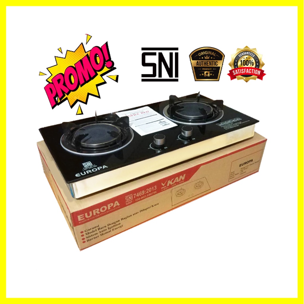 EUROPA Kompor Gas Kompor 2 Tungku Kompor Tanam Kompor Portable Kompor Infrared Europa