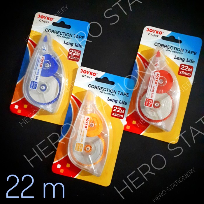 

Dijual Correction Tape Joyko Long Life 22M Ct-547 Bergaransi