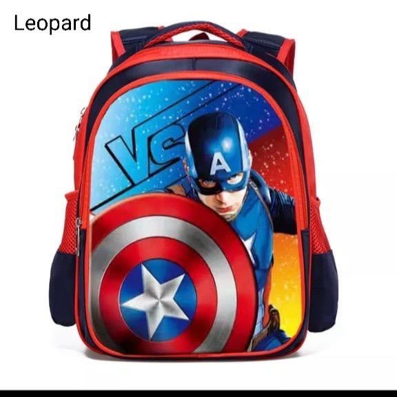 New Backpack Character Super Hero 3D Captain Amrica