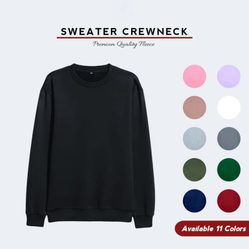 [ DISTRO QUALITY ] Sweater Crewneck Polos Pria Wanita Fleece polosqu.id