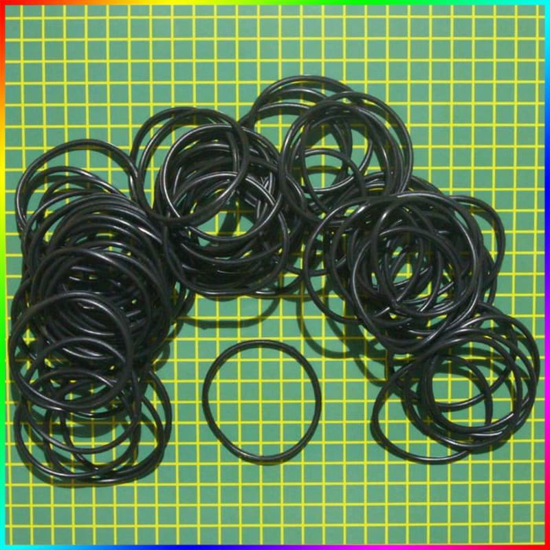 gelang karet hitam bulat black rubber bracelet round bangle bangles 1 PACK ISI 144