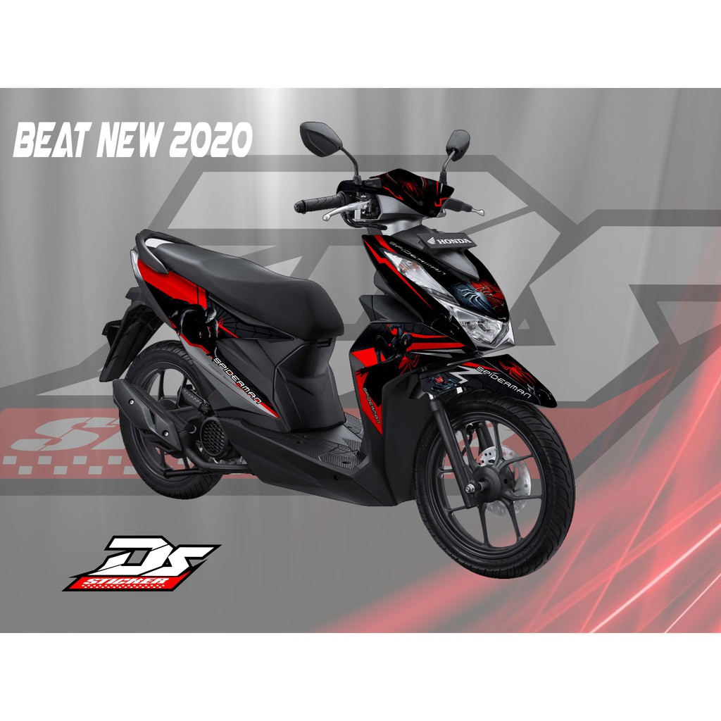 Decal Stiker Striping Beat New 2020 Merah Hitam Shopee Indonesia