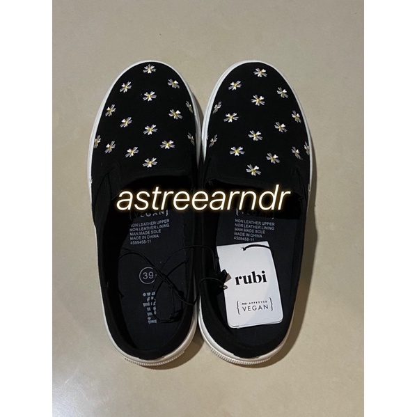 new rubi milly slip on mule shoes sepatu flower bunga murah (bukan preloved)