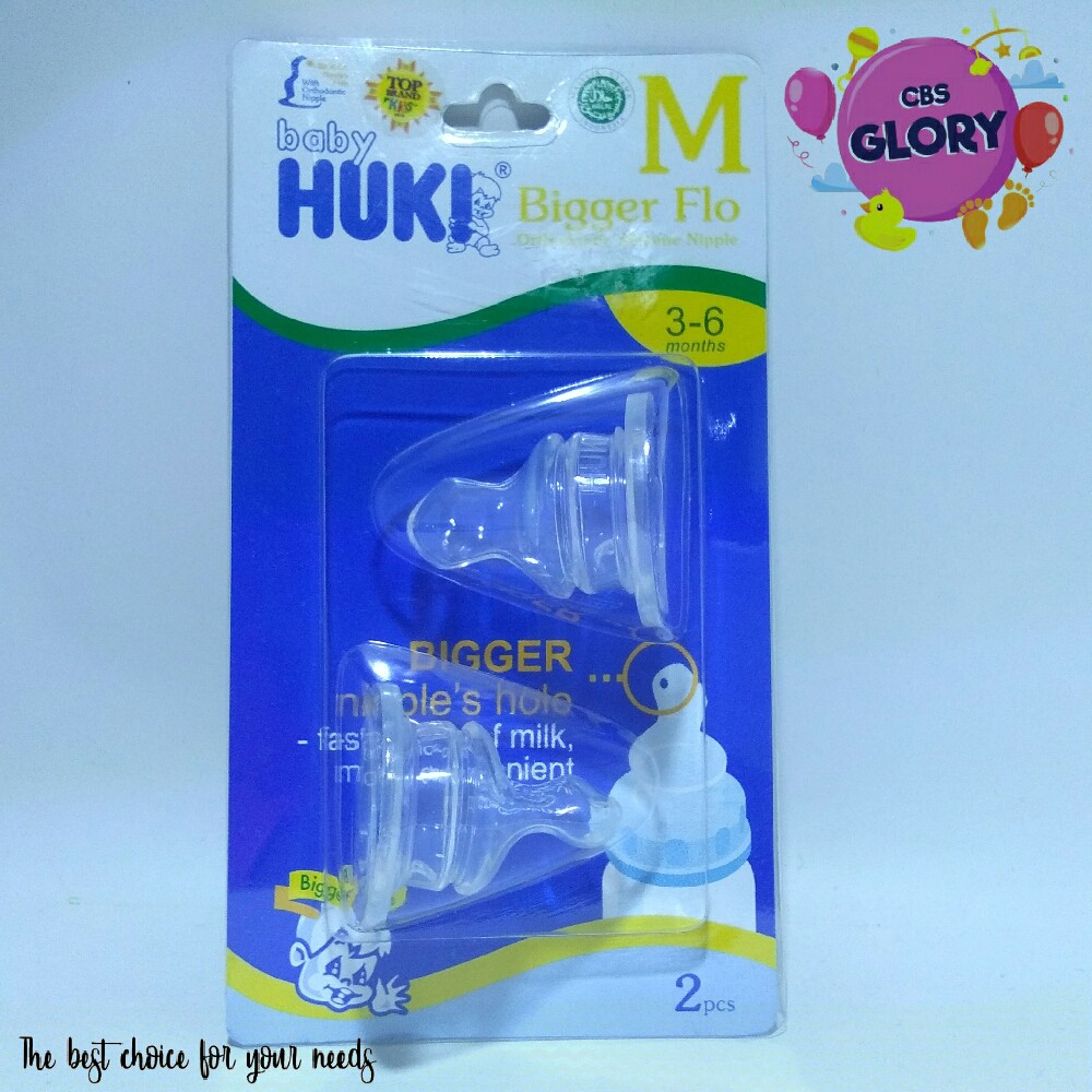 Niple Huki Bingger Flo/Karet Dot Huki Lubang Besar/Dot Botol HukI/Karet Niple Huki