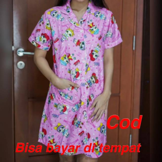 Dress Wanita/Baju Tidur Wanita Bahan Katun