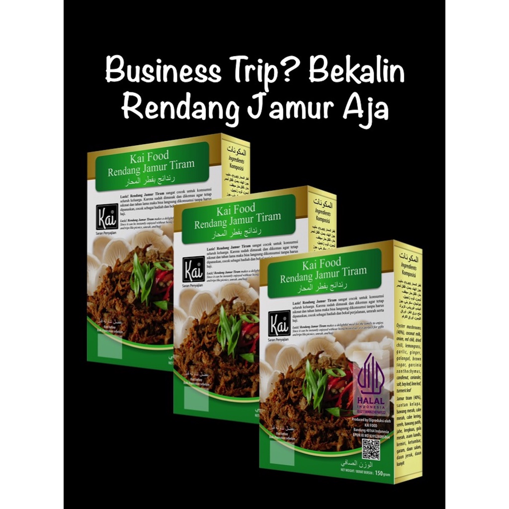 

Trio Hemat 3 RENDANG JAMUR TIRAM Kai Food 450g