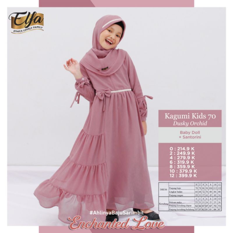 sarimbit Elfa 174, 175, 176 fashion anak perempuan gamis ethica kagumi kids 70