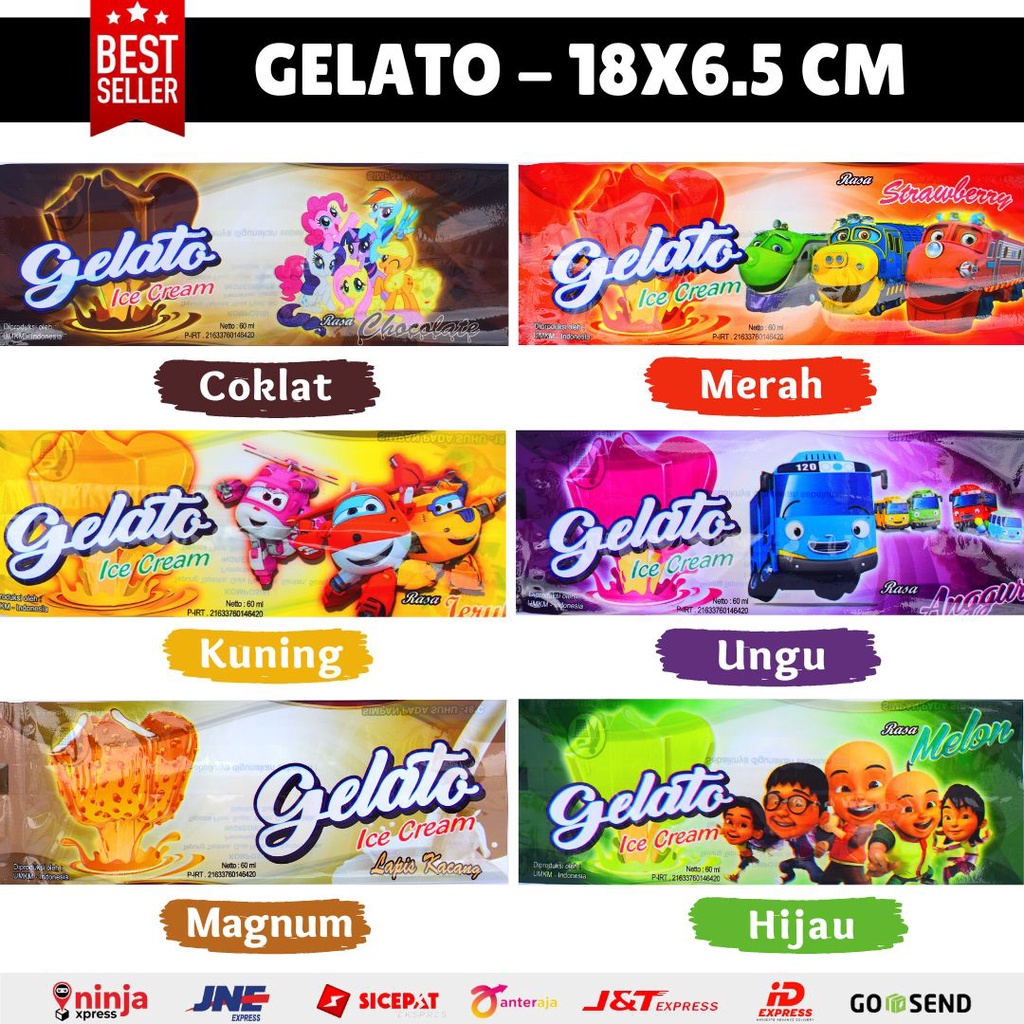 Jual Kemasan Ice Cream Kemasan Plastik Es Krim Bungkus Eskrim Gelato Frozen Wadah Es Tusuk 1374