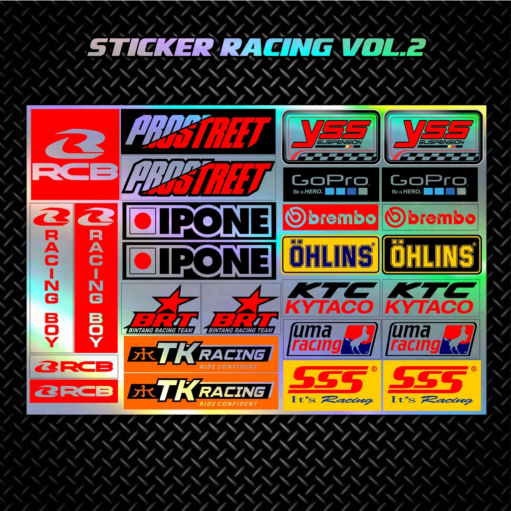 STICKER RACING HOLOGRAM / STIKER PACK / STIKER MOTOR