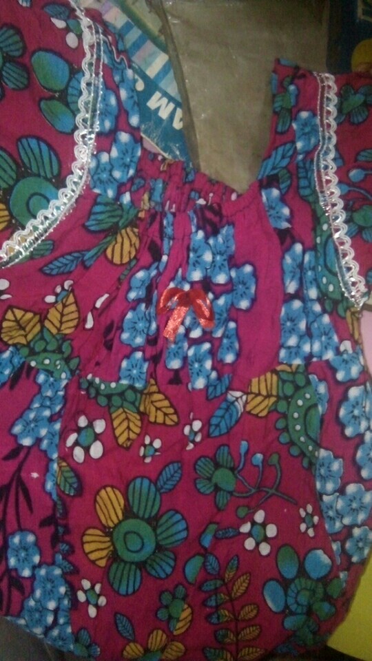 Daster Batik Rayon Anak Lengan Renda Pendek,baju Harian Anak Grosir Murah