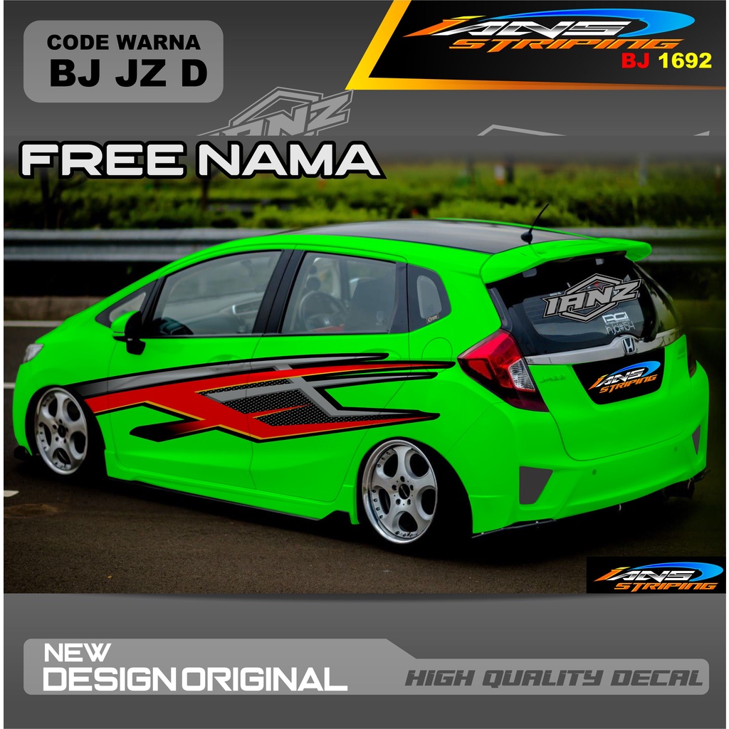 DECAL STIKER MOBIL HONDA BRIO / VARIASI BODY SAMPING MOBIL AYLA / STIKER MOBIL AGYA