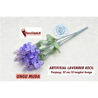  10 tangkai Arifisial Lavender Kecil  Bunga  Plastik  