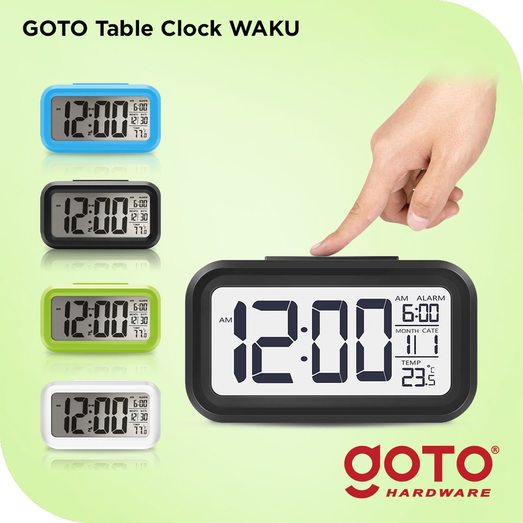 Goto Waku Table Clock LED Jam Meja Digital Smart Alarm