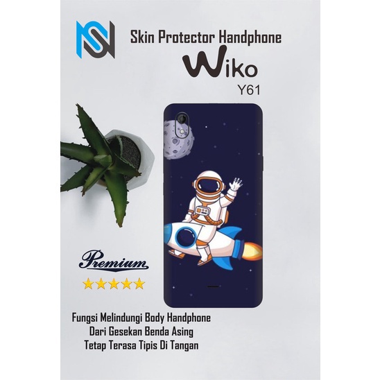 Isi 2pcs Garskin Hp Wiko Y61 Motif Astro Free Custom Motif (Bisa COD)