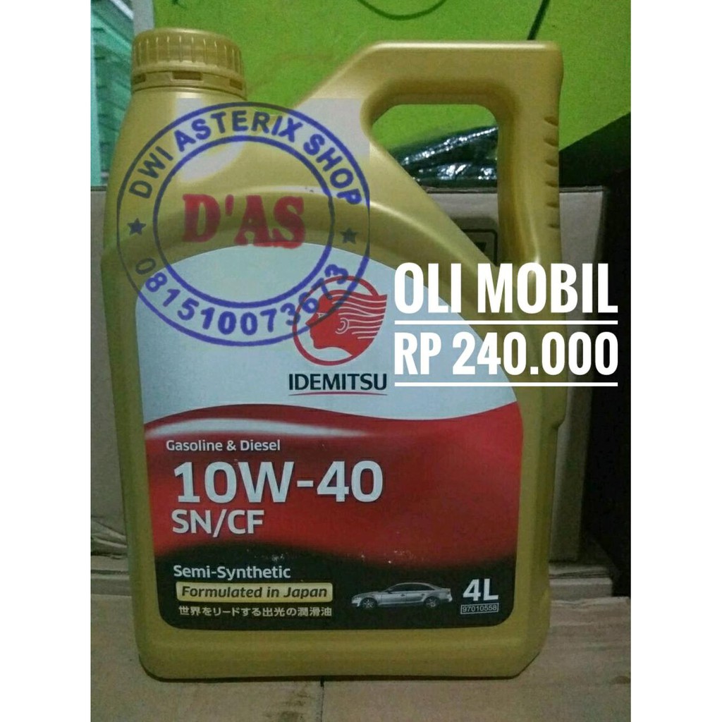 Promoo Oli Mesin Mobil Idemitsu 4L 10W-40 10-40