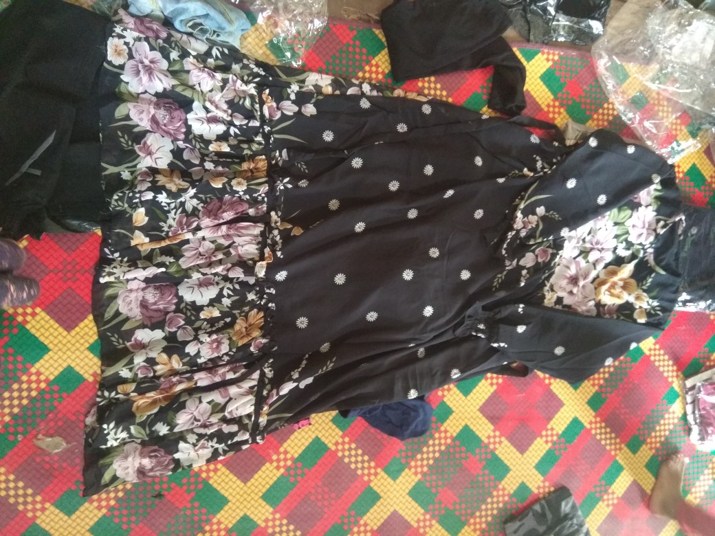 Sch_gamis Ceruty Babydoll Motif Batik/gamis Terbaru/gamis Premium
