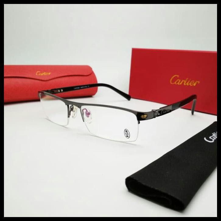 kacamata cartier half frame 8100839 free lensa anti radiasi uv dan emi