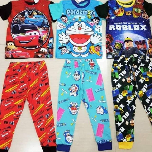 Ailubee Pajamas Anak Cowok Lengan Pendek Doraemon Roblox Cara Shopee Indonesia - roblox pajamas id